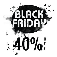 Wall Mural - black friday sale poster, banner or flyer design.