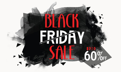 Wall Mural - black friday sale poster, banner or flyer design.