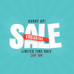 Sticker - Exclusive Sale Poster, Banner or Flyer design.