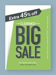 Sticker - Big Sale Poster, Banner or Flyer Design.