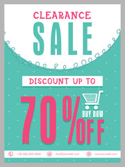 Wall Mural - big sale flyer, banner or poster design.