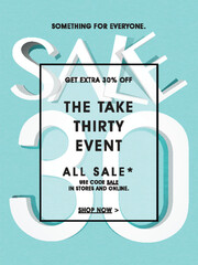 Wall Mural - sale banner, poster or flyer design.