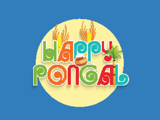 Wall Mural - South Indian festival Happy Pongal celebration concept.