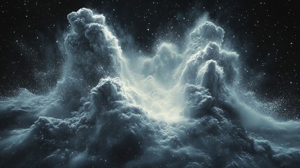 Wall Mural - abstract cosmic cloudscape with stars