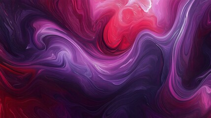 Poster - A vibrant abstract pattern of swirling purple and red exudes energy and creativity, inviting exploration.