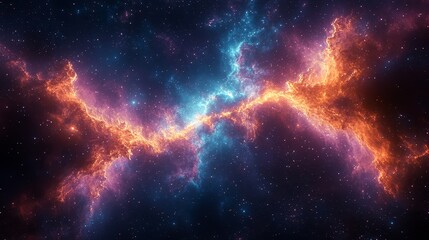 Wall Mural - cosmic nebula with stars and galaxies