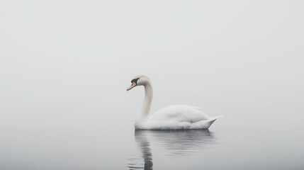 Wall Mural - Swan beautiful, aesthetic minimalistic bold, wild photography