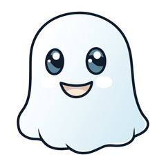 Cute Boo Vector  Halloween Design Element, Cute Halloween Ghost Vector Clipart Design.