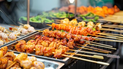 Sticker - Asian street food wallpaper