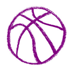 Wall Mural - Basket Ball School Related Icon Crayon Chalk Drawing