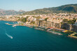 © AmazingAerialAgency - Aerial view of beautiful coastal town with historic architecture and scenic cliffs, Sorreto, Italy.