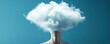 © ParinApril - A surreal representation of creativity, featuring a head enveloped by a cloud, symbolizing thoughts and ideas in an abstract way.