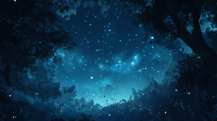 Wall Mural - background tile image of night magic sky palewave, magic