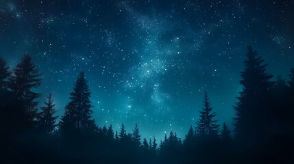 Wall Mural - background tile image of night magic sky palewave, magic