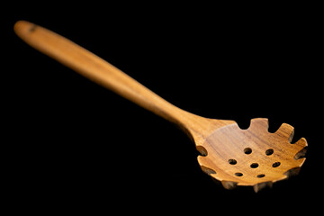 wooden kitchen spatulas isolated