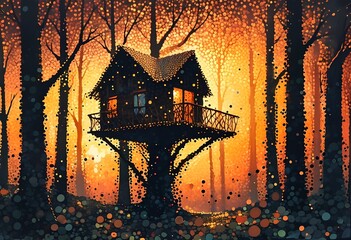 Canvas Print - treehouse