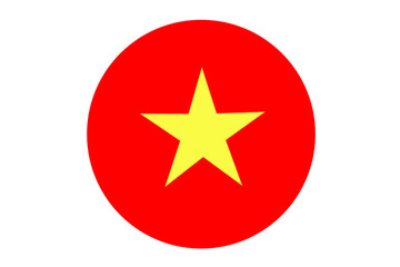 Wall Mural - vietnam flag button