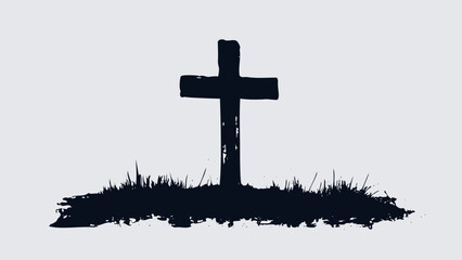 Vector minimalistic illustration of the Holy Cross an important holy symbol to represent the Son of God Jesus Christ