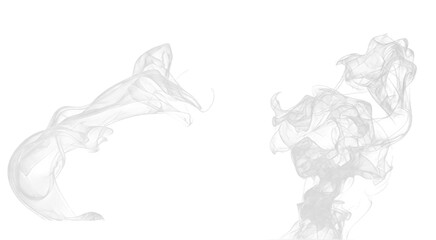 Wall Mural - delicate swirling white smoke against a transparent background creating an ethereal atmosphere in a 