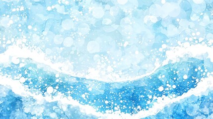 Wall Mural - Abstract Blue Water Waves Watercolor Background