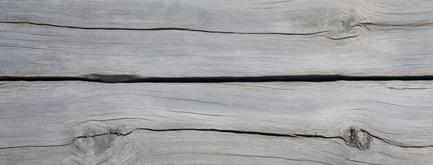 Wall Mural - Featured is a premium, vintage wood texture banner with grey plank wallpaper with copy-space.