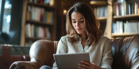 Poster - Woman using tablet computer