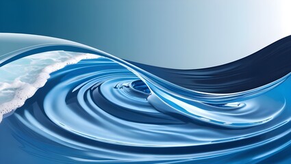 A vibrant blue wave crashing in clear water, capturing the essence of ocean beauty and movement.