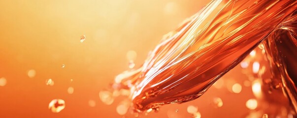 Poster - A vibrant splash of orange liquid captures the essence of movement and energy, creating an enticing visual for various projects.