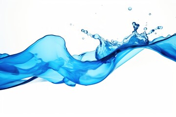 Canvas Print - Blue water liquid splash abstract dynamic animal.