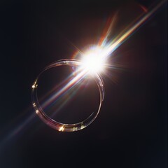 Wall Mural - A bright light shines through a ring