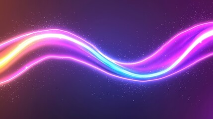 Sticker - Abstract Purple And Blue Neon Lights Background