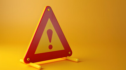 Poster - Warning Icon Graphic Design 3d Cartoon