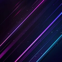 Poster - Neon Lines & Stars