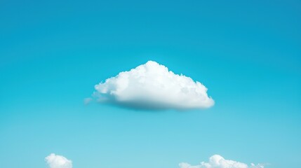 Wall Mural - Single cloud in blue sky