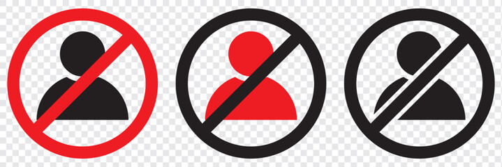 Poster - blocked linear icon, Ban isolated icon,  block outline vector icon with editable stroke. EPS 10.