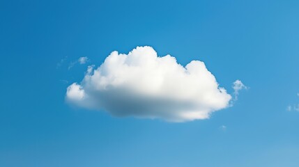 Wall Mural - Single cloud in blue sky