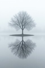 Poster - Lone Tree Water Reflection