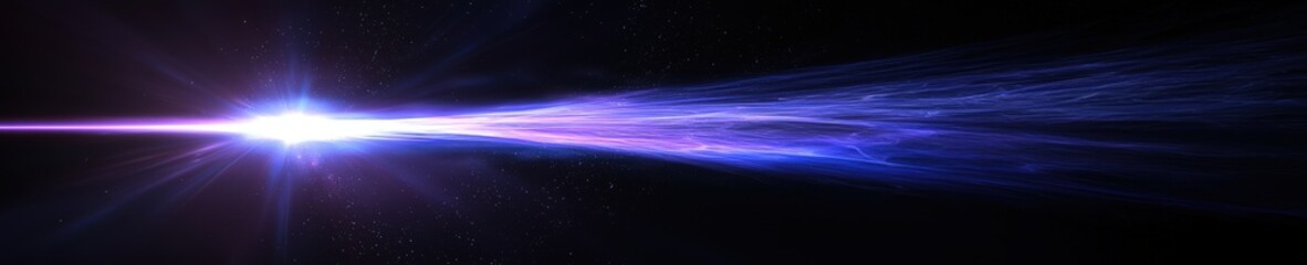 Wall Mural - A bright blue streak across space