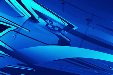 Blue abstract futuristic background