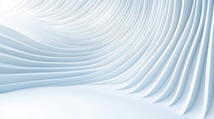 Wall Mural - Abstract White Curved Lines Pattern