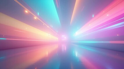 Wall Mural - abstract prismatic light rainbow video background with vibrant holographic pastel colors creating stunning and dreamy visual effect digital art fashion design shiny glare glossy texture