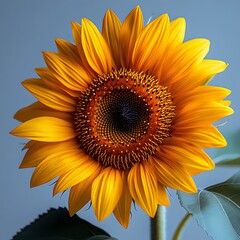 Canvas Print - A vibrant sunflower showcasing its intricate petals and seeds.