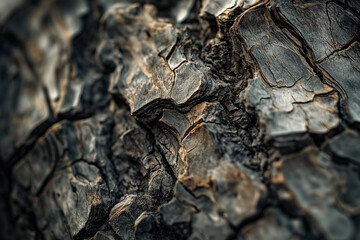 Macro shot of textured tree bark