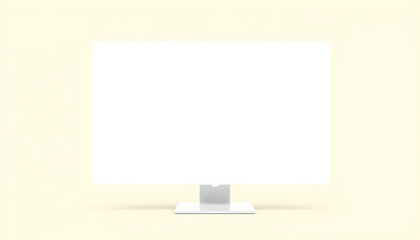 Blank white browser window mock up isolated, 3d illustration. Clear flat web page mockup. Empty internet site template. Plain website screen layout for computer display. Network monitor interface is