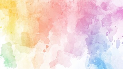 Wall Mural - Abstract Watercolor Rainbow Background  Pastel Colors  Soft Texture