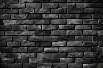 Canvas Print - Brick wall architecture backgrounds black.