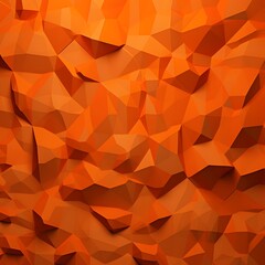 Wall Mural - Abstract orange polygonal texture with varying shades and angles.