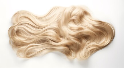 Wall Mural - Flowing blonde hair displayed on a light background.