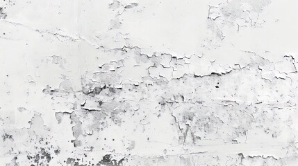 Peeling white paint texture on weathered concrete wall