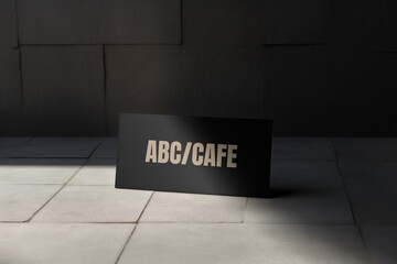 Canvas Print - Modern cafe sign on floor